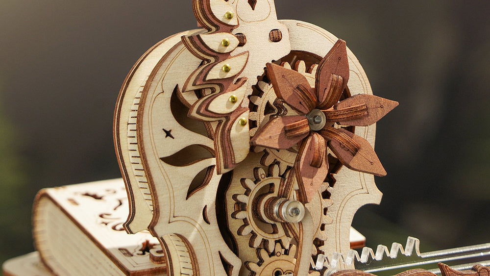 ROKR Magic Cello Mechanical Music Box 3D Wooden Puzzle AMK63