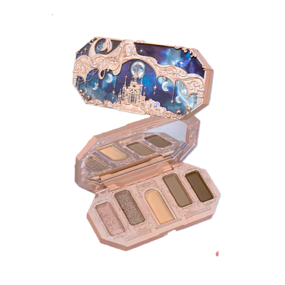 Flower Knows Moonlight Mermaid Series Five-Color Jewelry Eyeshadow Palette (01 Stellar Sand)
