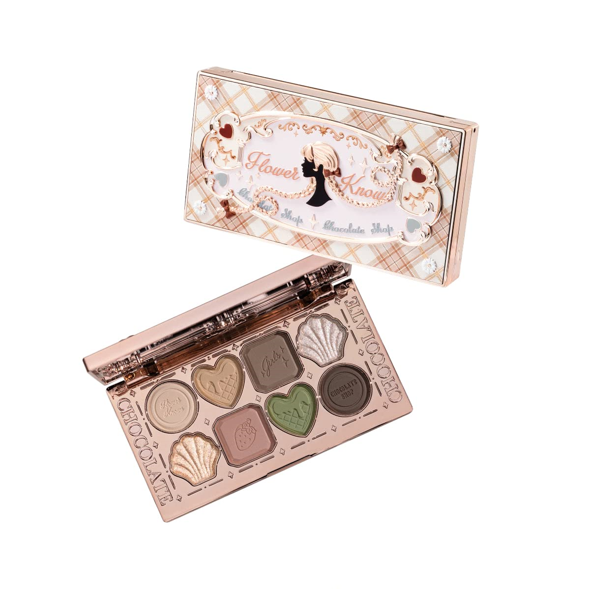 Flower Knows Chocolate Series Eight-Color Eyeshadow Palette 02 Young Shepherdess