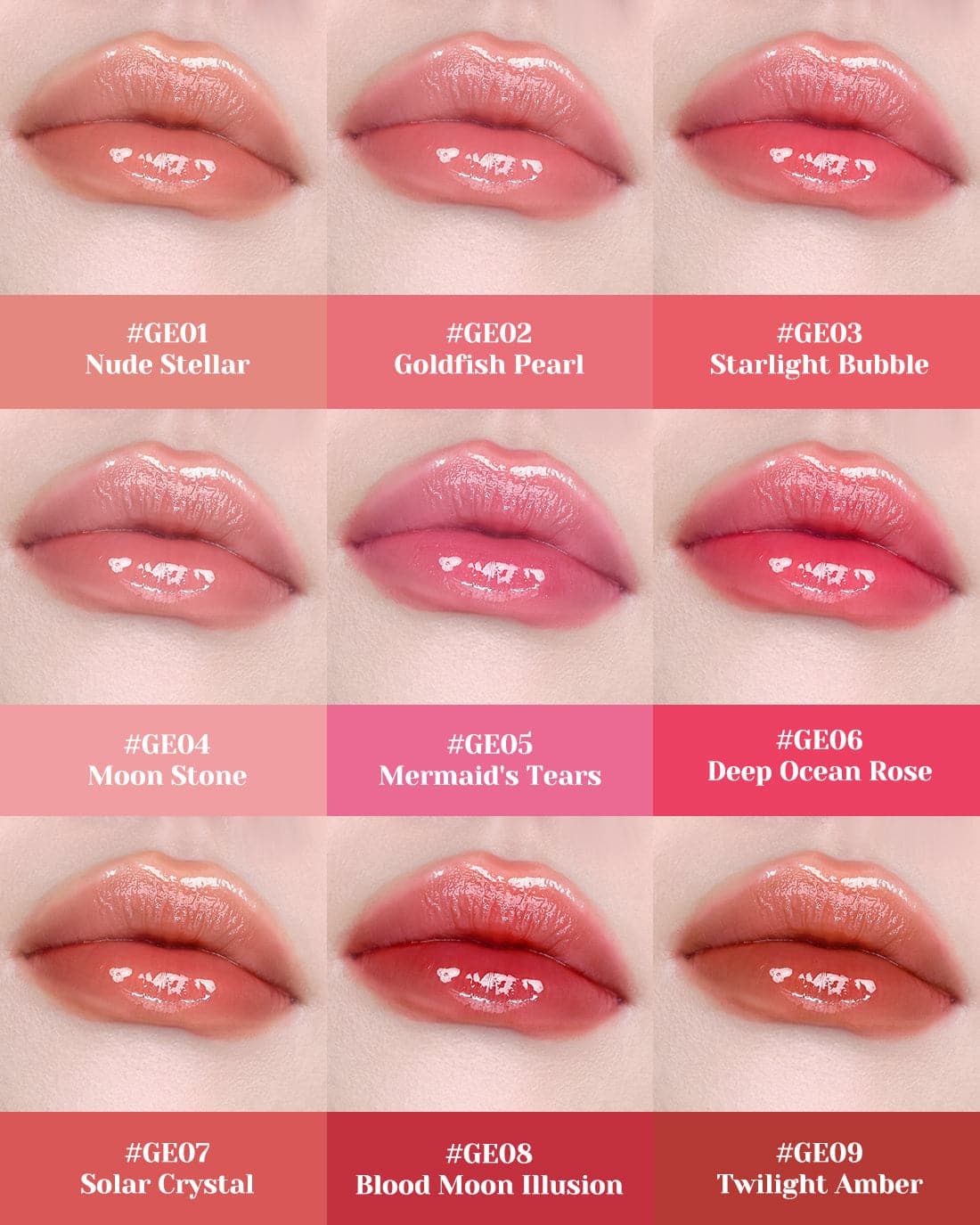 Flower Knows Moonlight Mermaid Jewelry Lip Gloss GE02 Goldfish Pearl