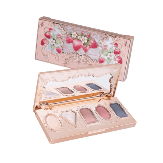 Flower Knows Strawberry Rococo Series Five-Color Eyeshadow Palette (04 Champs Misty Rose)